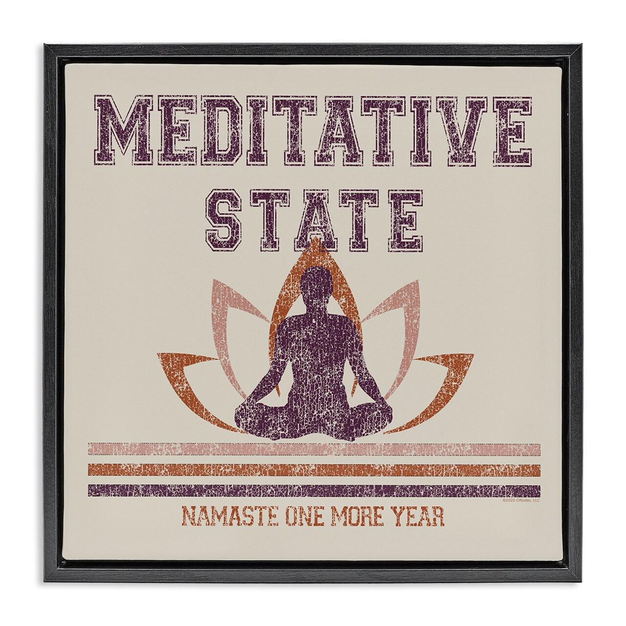 Stupell Industries Vintage Meditative State Framed Floater Canvas Wall Art Design by Higher Learning/Life Is High